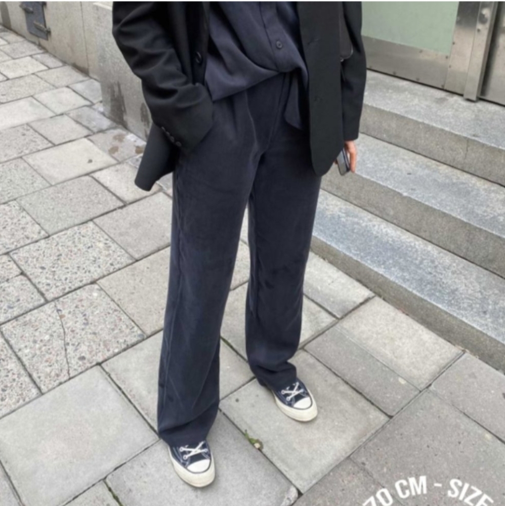 Djerf Avenue Dark Gray Relaxed Trousers - Picture 2 of 8